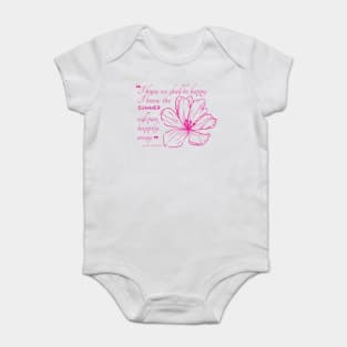 Jane Austen quote in black - I know we shall be happy. Baby Bodysuit